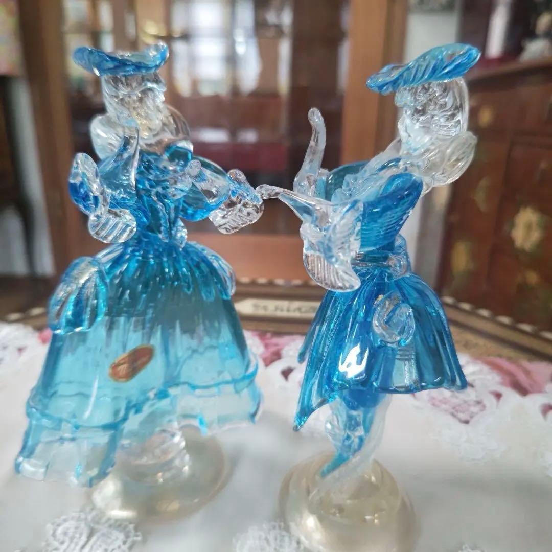 ガラス工芸 人形 ベネチアン ムラーノ グリーン ♯ベネチアングラス