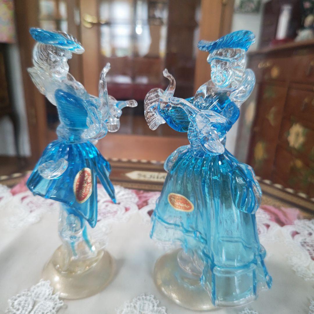 ♯ベネチアングラスグラス人形#ムラーノ ＃貴婦人貴公子セット