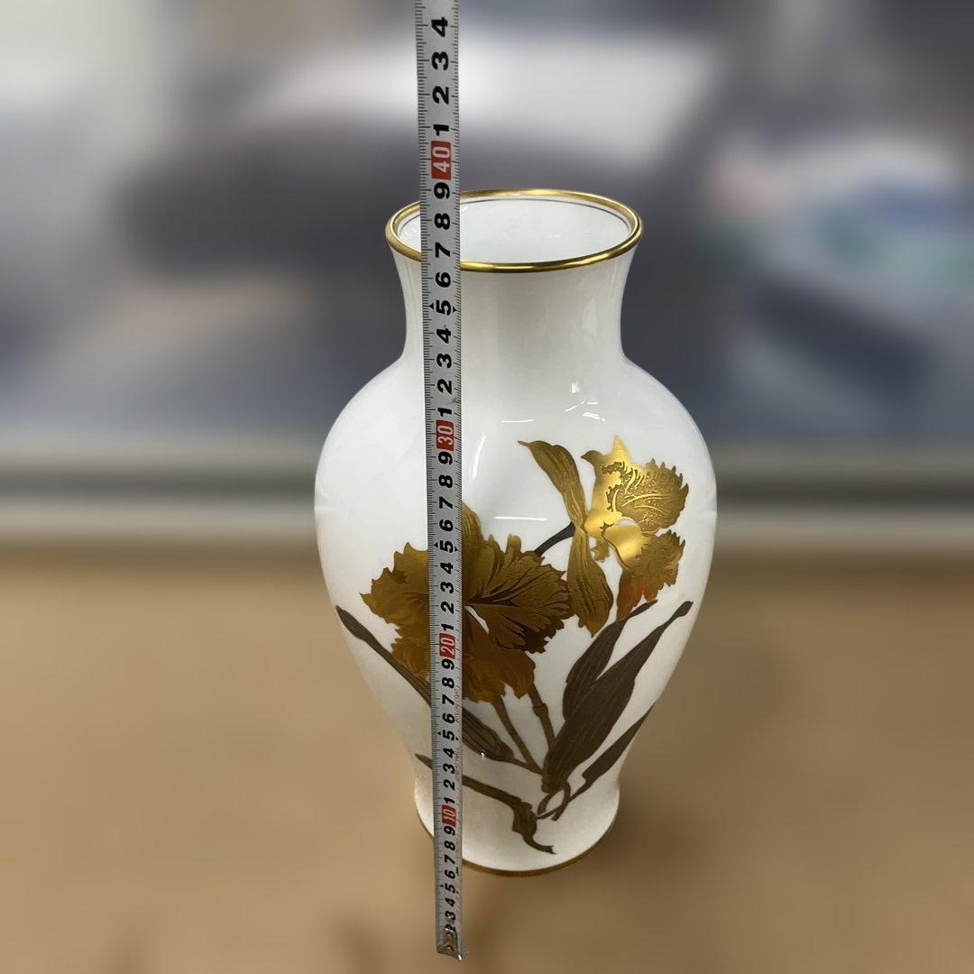 大倉陶園 金蝕 カトレア 花瓶 OKURA フラワーベース 壺 現状品 - メルカリ