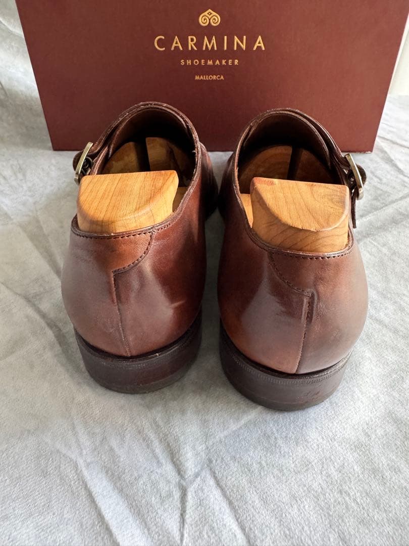 CARMINA ブラウン ダブルモンク　ミュージアムカーフ　6 2/1