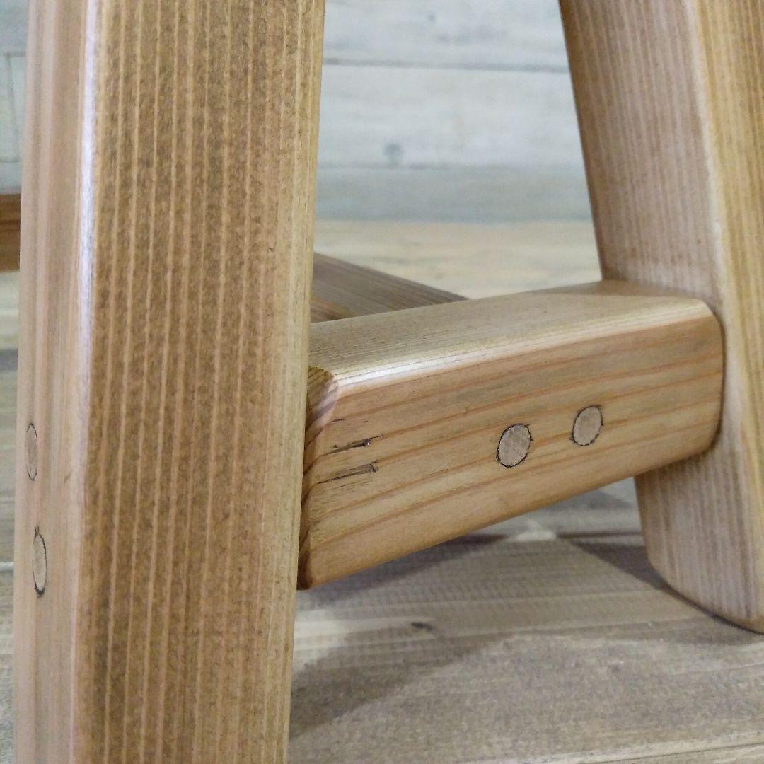 キズ有り ハンドメイド木製ベンチ 【座面高さ25㎝】 ラスティック