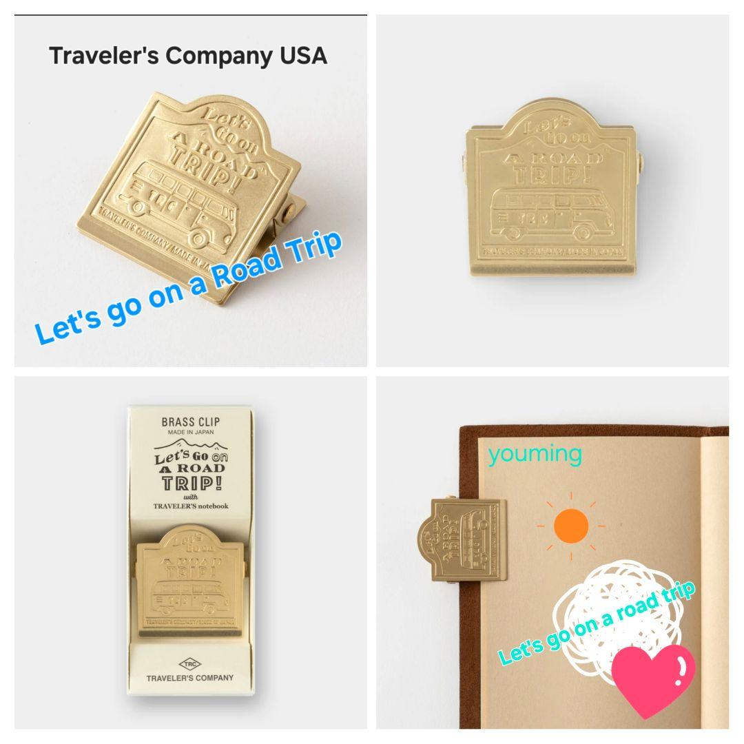 トラベラーズノート USA限定 ROAD TRIP ブラスクリップ Traveler's
