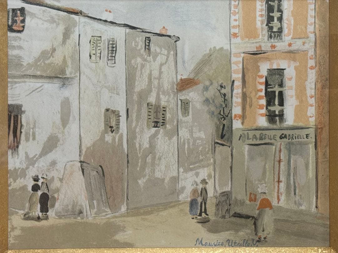 箱付きMaurice Utrillo モーリスユトリロ　ガブリエルの店