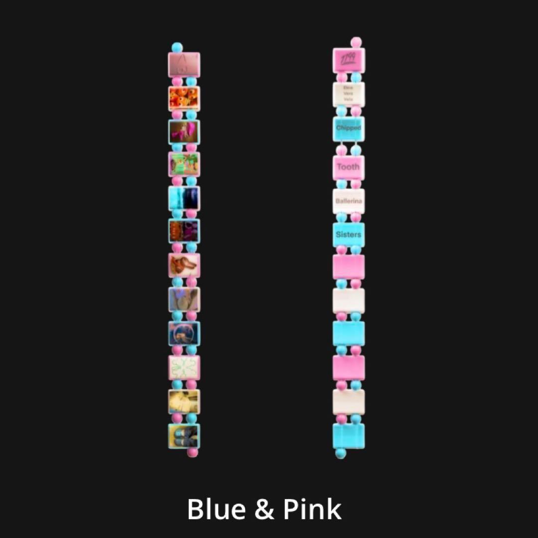 Bazo1199 fakemink ブレスレット ブルー&ピンク Bazo 1199 fakemink