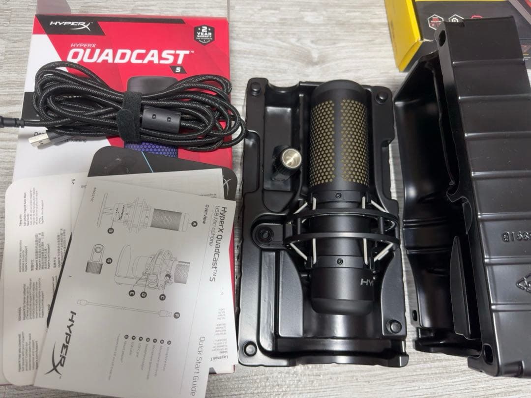 【欠品なし】Hyper X Quadcast S スタンドアロンマイク ブラック