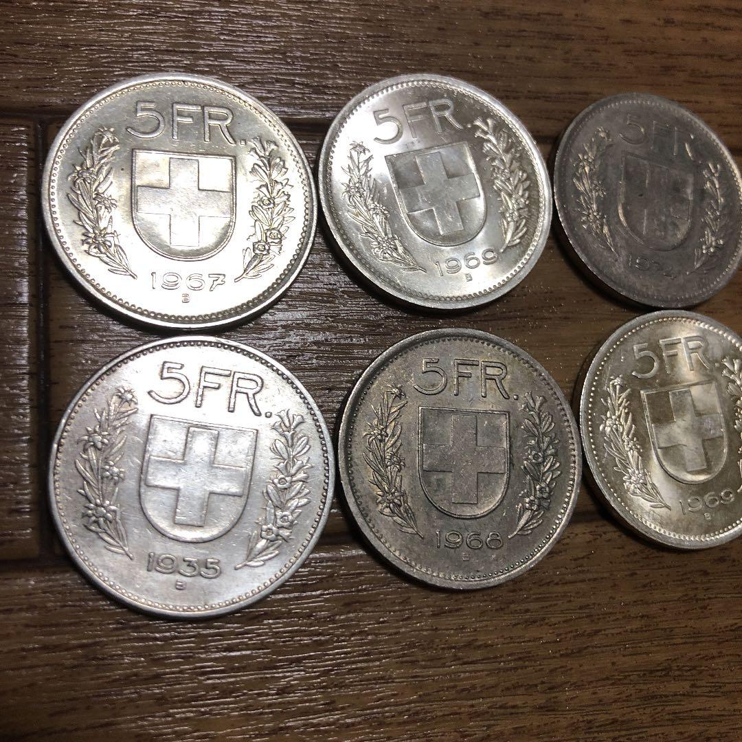 5フラン 5FR 世界のコイン6枚 worldcoin - メルカリ