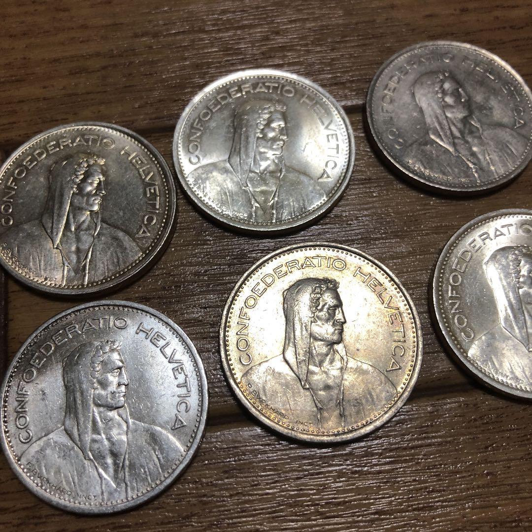 5フラン 5FR 世界のコイン6枚 worldcoin - メルカリ