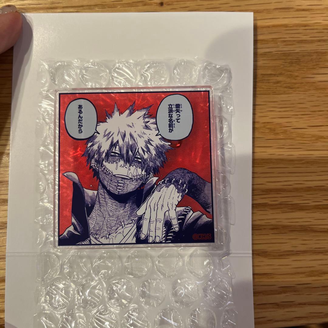 ヒロアカ 原画展 コレクション缶バッジ 荼毘 アクリル カード スタンド