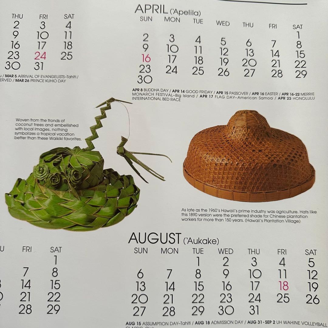 95年旧ロゴHAWAIIAN AIRハワイアン航空オリジナルカレンダーポスター3