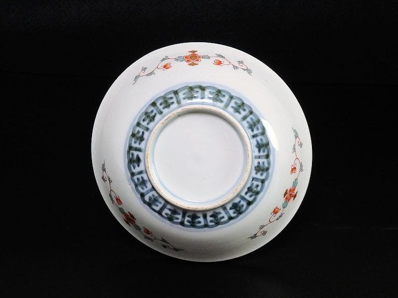 古伊万里金襴手波兎に花の図膾皿春寒鉢5客C961AS-BGd