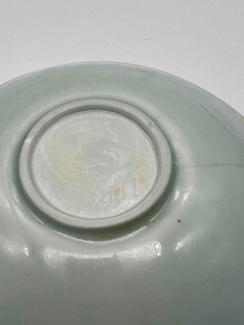 北宋時代 青白磁牡丹鳳凰文盤 茶皿 茶鉢 景徳鎮 影