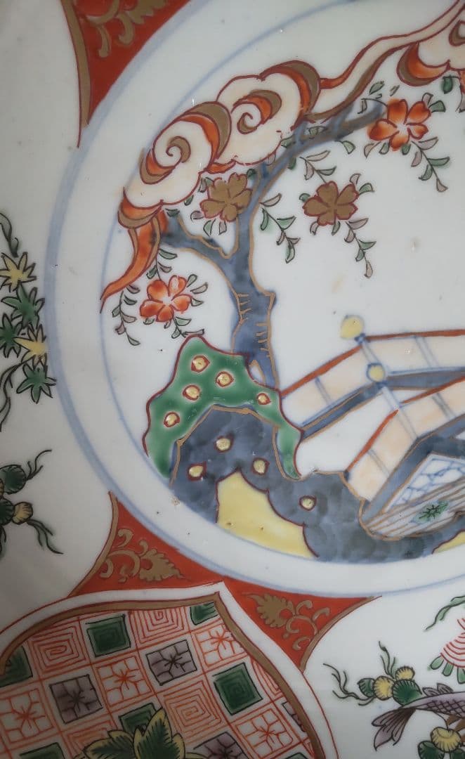 古伊万里　色絵　大鉢　鮎