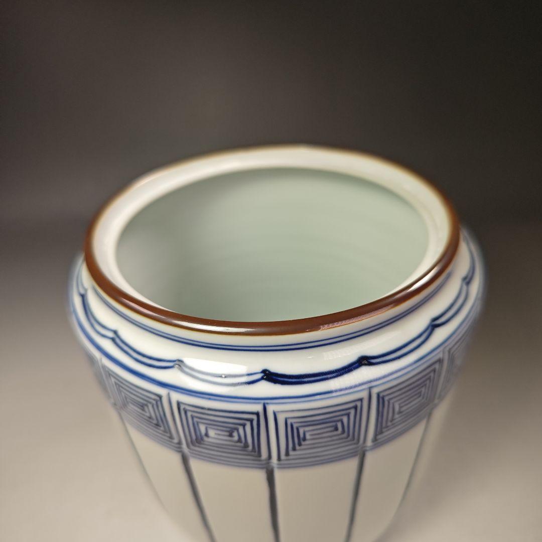 イ702 水指『中村春暁造』『染付桶側 水指 共箱』茶道具