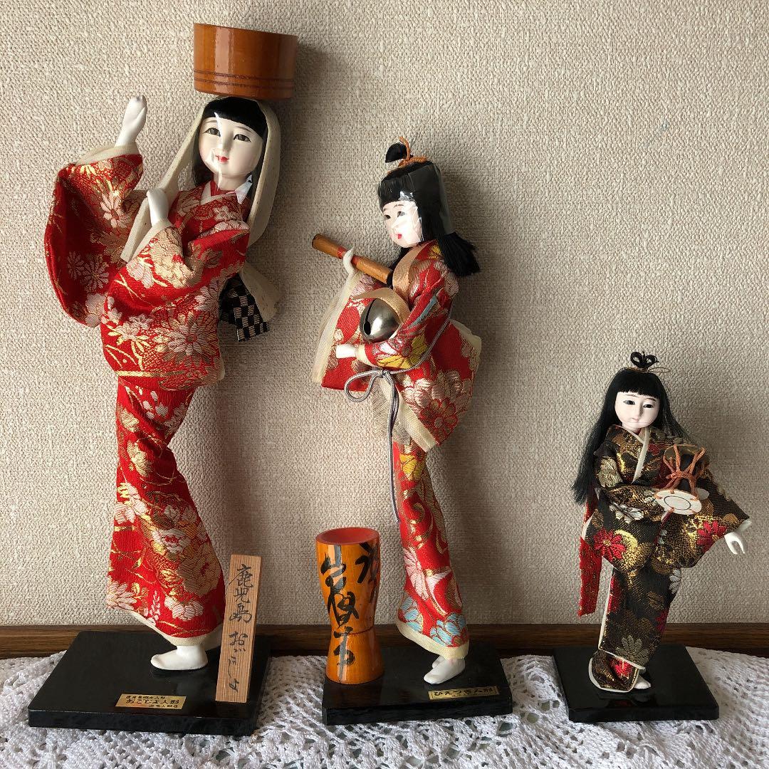 鹿児島おごじょ ひえつき人形 日本人形つづみ三体セット - メルカリ