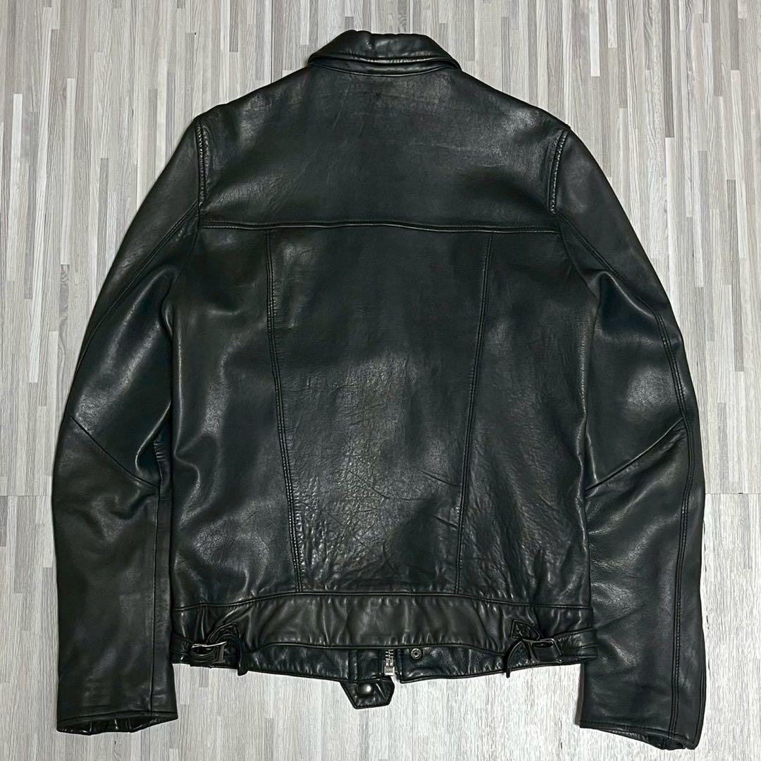 ナノユニバース ラムレザー シープスキン シングルライダース 羊革