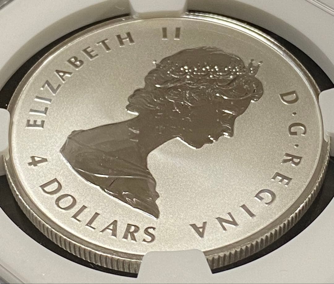 ☆ヤングファン必見☆最新2025年カナダ メイプルリーフ4ドル 1/2oz 銀貨