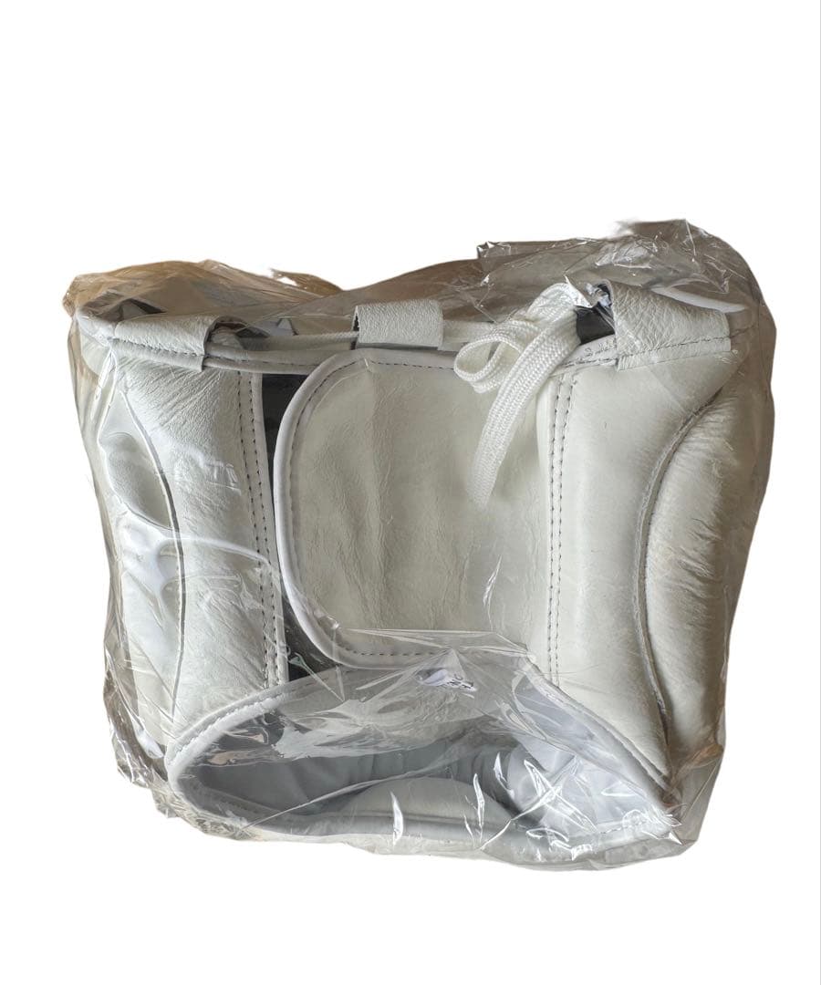 KENMAX】 本革製ヘッドギア ホワイト L・Sサイズ