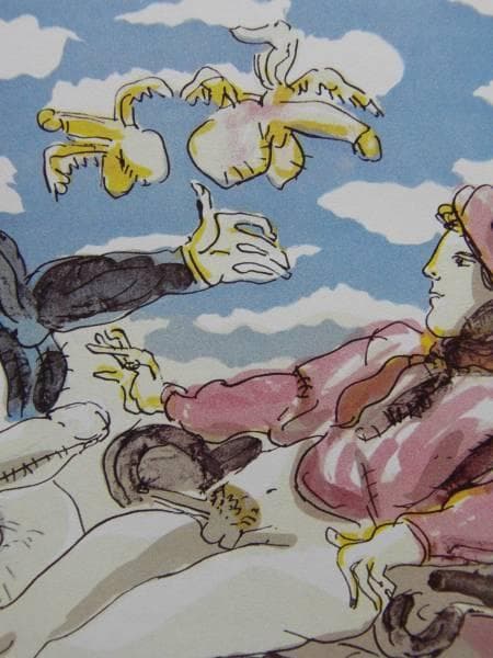 池田満寿夫、逢引き、希少画集画、新品額装付