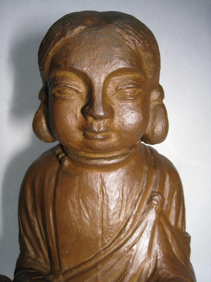 古銅 聖徳太子像十六歳孝養像 古い作品のブロンズ像