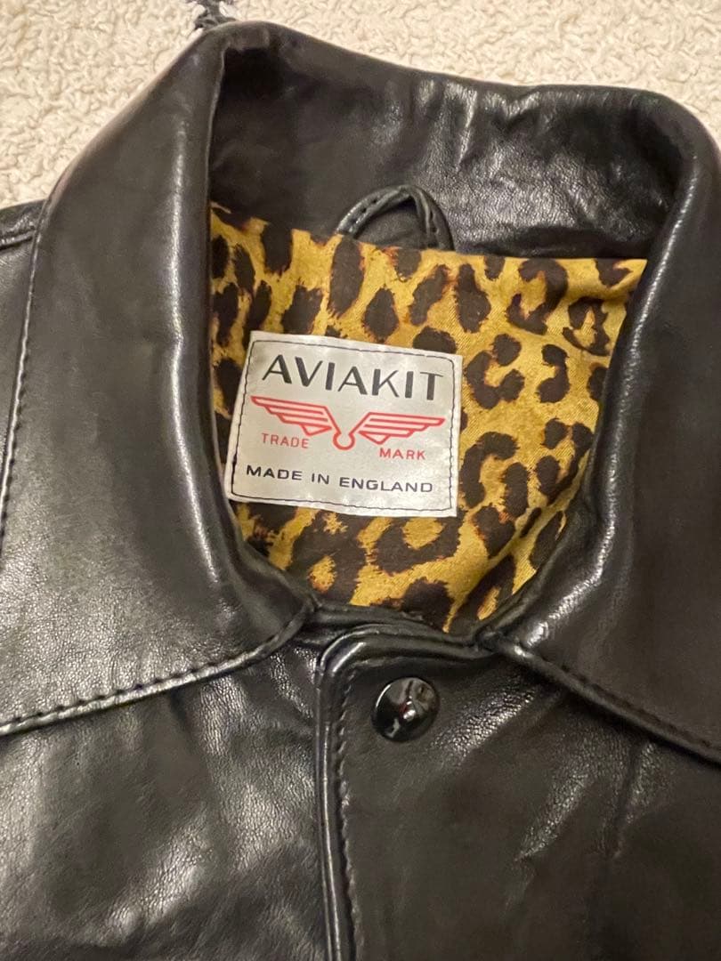 極美品 ルイスレザー レオパードライナー