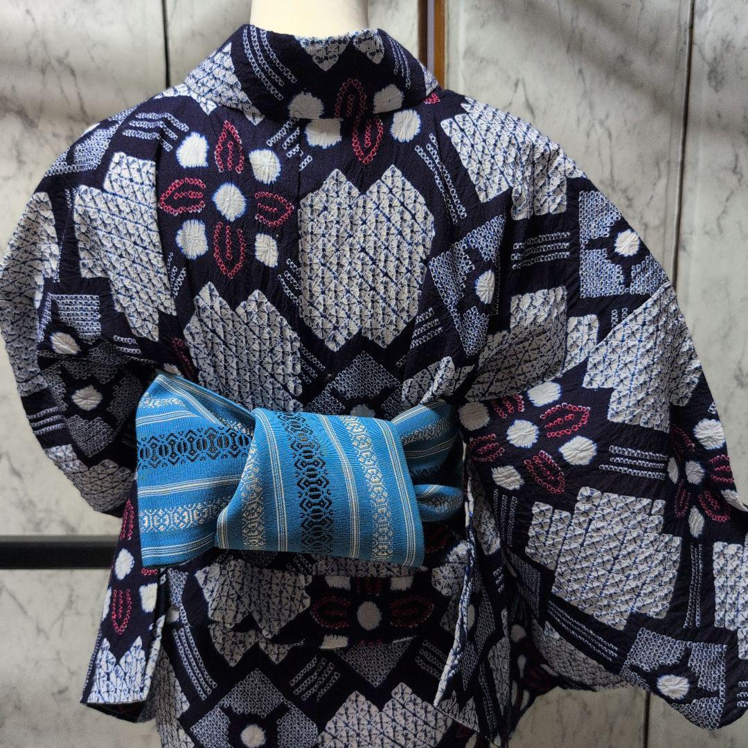 濱文子様ご購入高級有松絞り　肩当て居敷き当て付き　一部しつけ糸有り美品