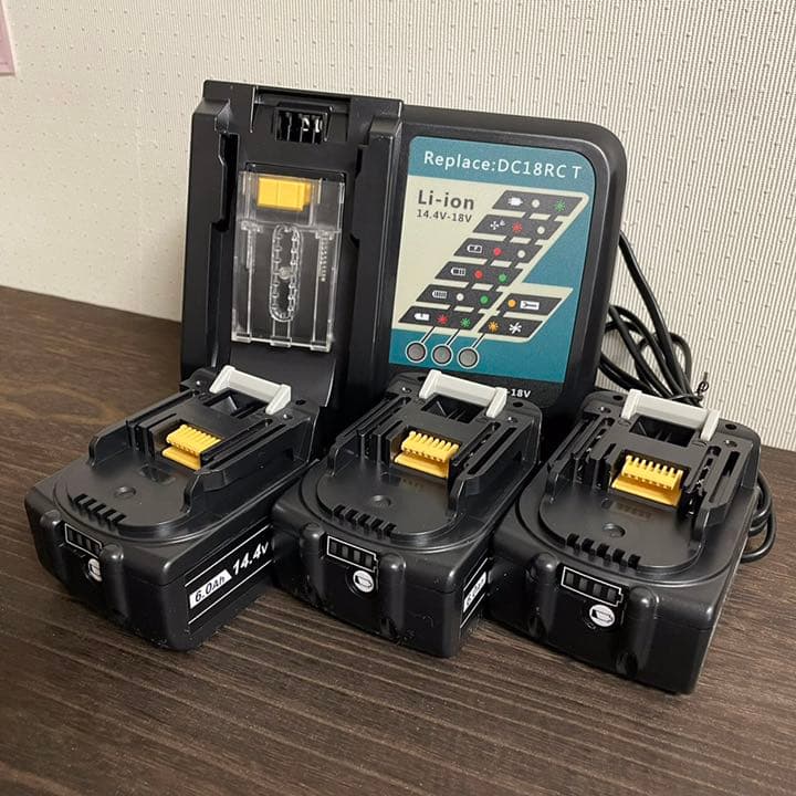 24時間以内発送】商品マキタ14.4v6.0ah 互換バッテリー3個＋充電器