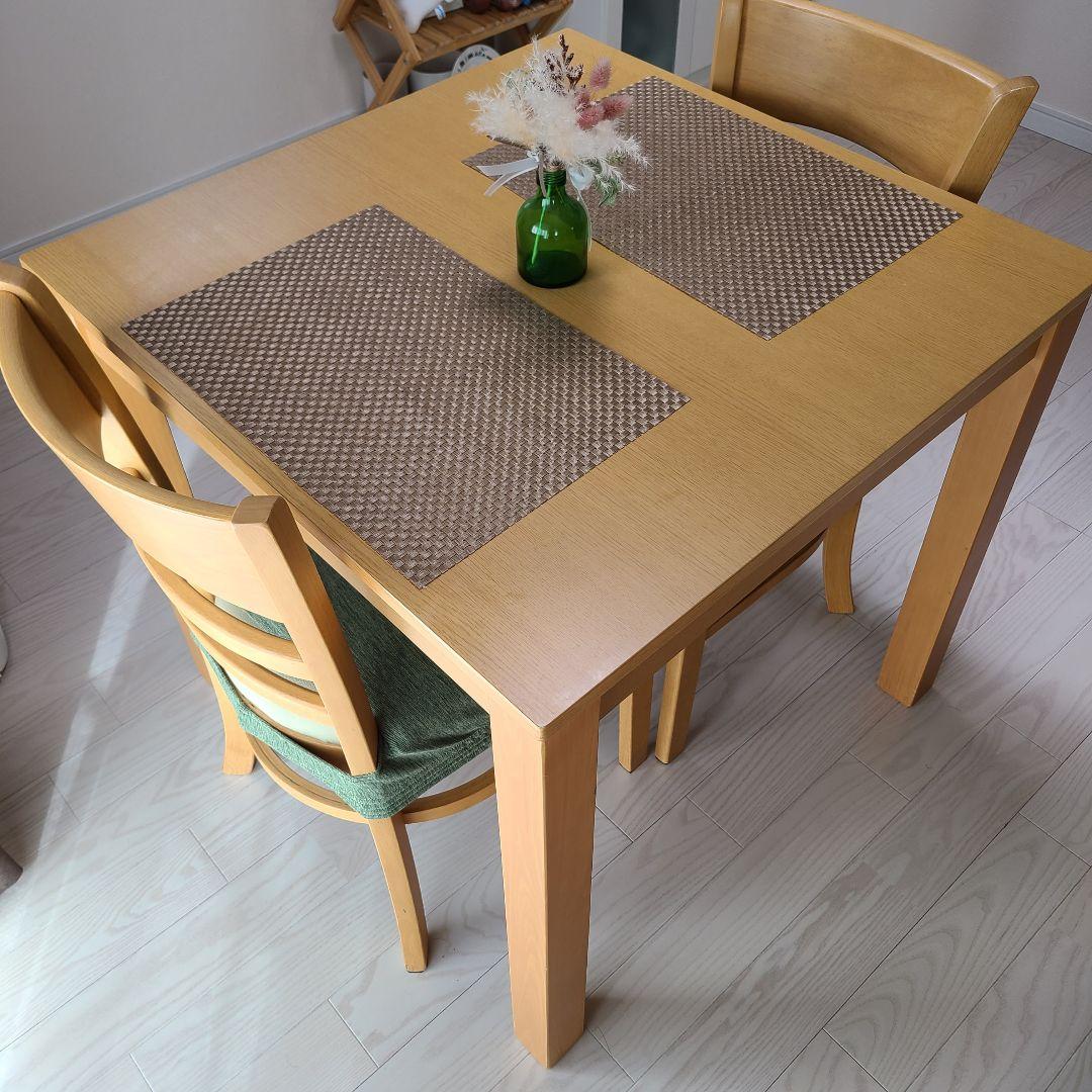 送料無料 ダイニングテーブル　スクエア　2人　ナチュラル