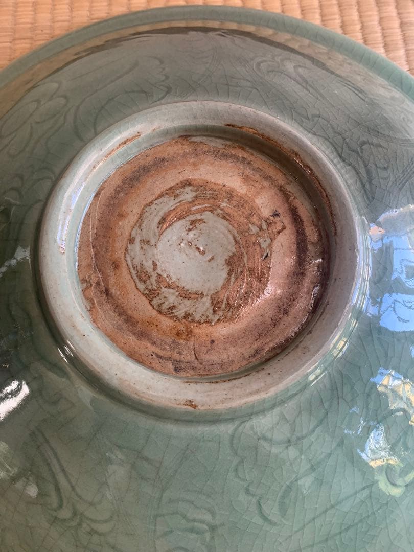 中国清時代早期青磁大皿