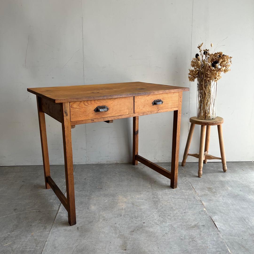 アンティーク 平机 テーブル 無垢材 デスク z485