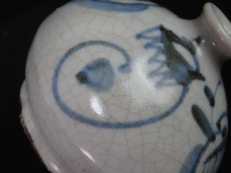 古伊万里　染付　油壷　E413AS-CHg