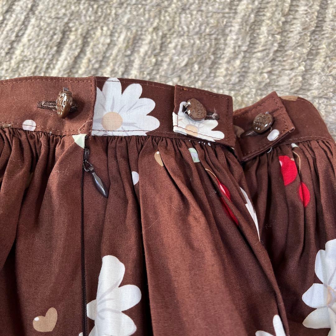 フ*ン様 ベイビーザスターズシャインブライト スカート 花柄 ロリータ ブラウン