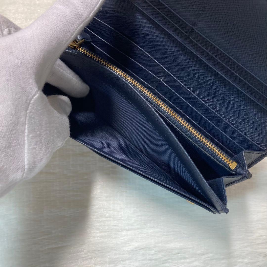 本日限定価格 PRADA プラダ　長財布　紺　パスケース　箱　付属品　二つ折り