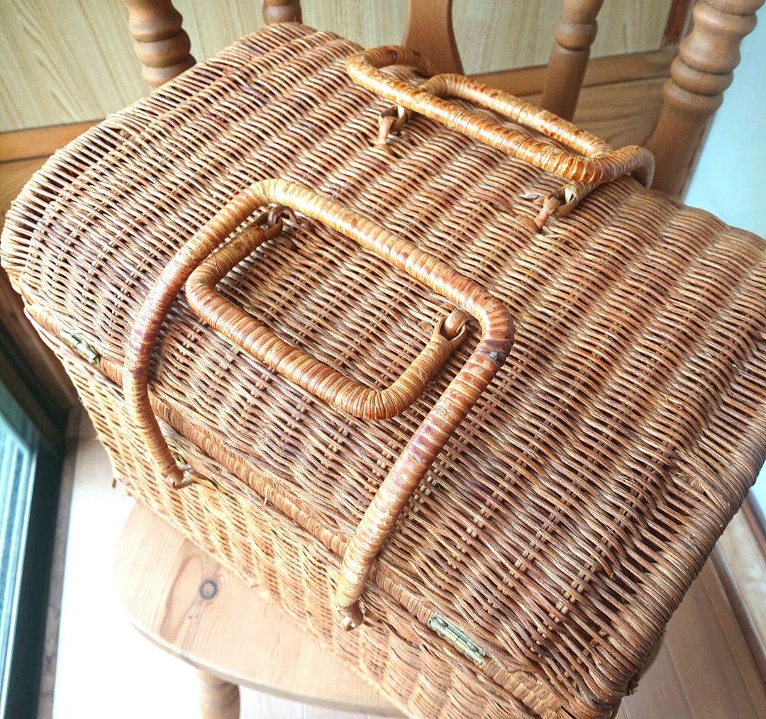 ペット用(小型)キャリーバッグ 蓋付き篭 インテリア ペット用(小型