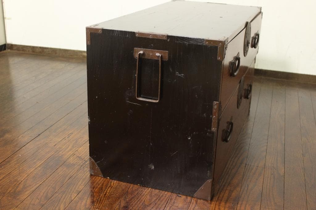 欅共縁！蝶覆輪！時代箪笥・二段！和家具サイドボード古家具和モダン