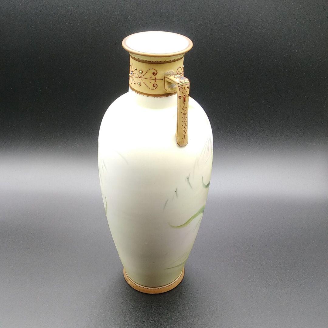 オールドノリタケ 百合 絵 エナメル ジュール 花瓶 - メルカリ