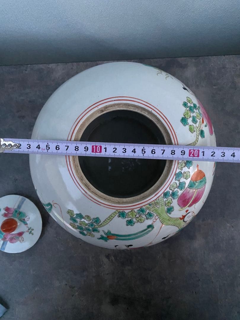 中国 清時代 童子絵 壺 古美術 骨董品