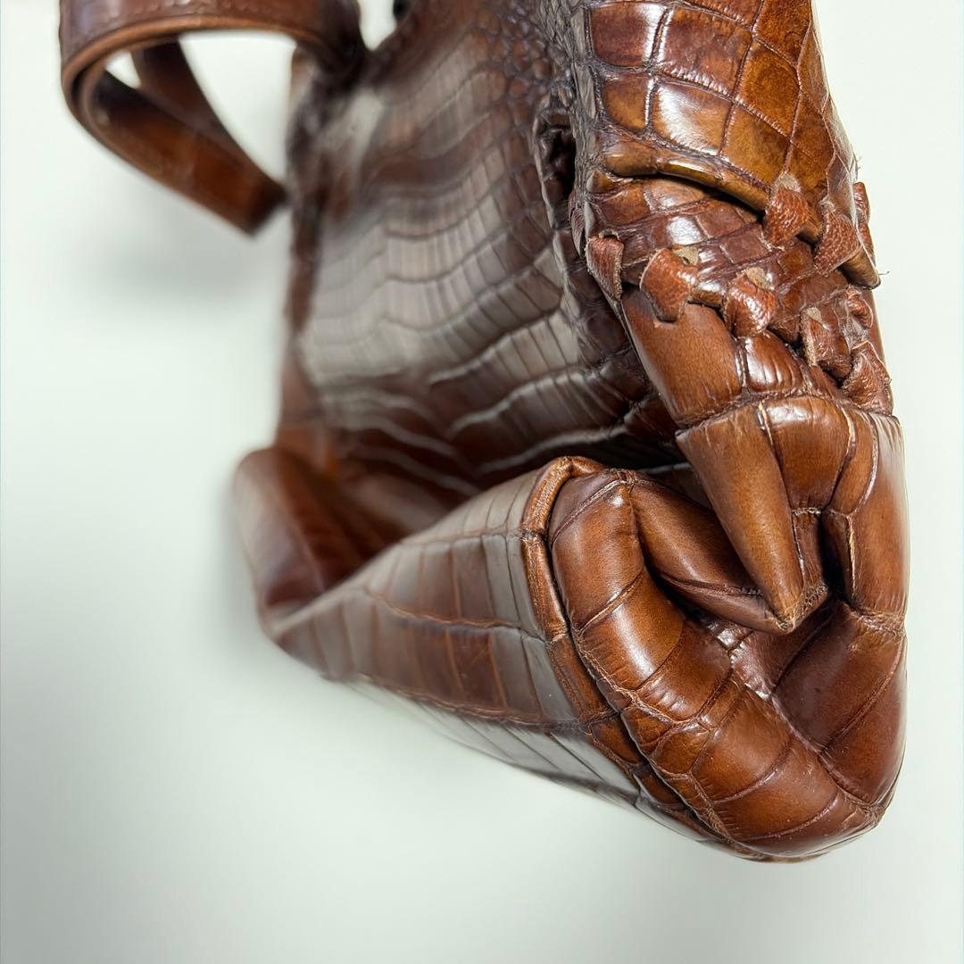 IBIZA　ブラウン　ワニ革　ハンド、ショルダー2wayバッグ　美品！