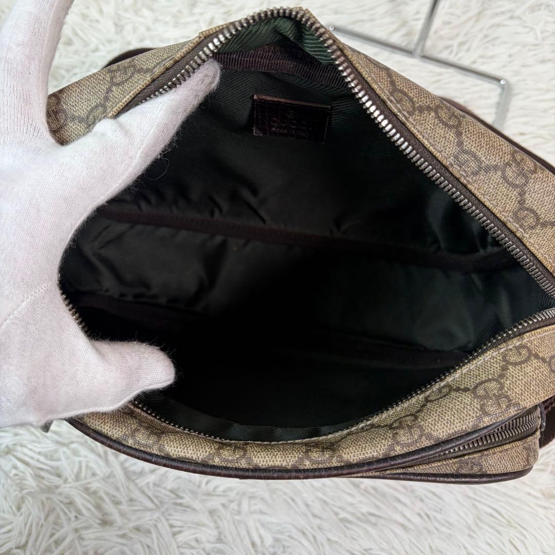 美品✨GUCCI グッチ GGスプリーム ショルダーバッグ PVC×レザー