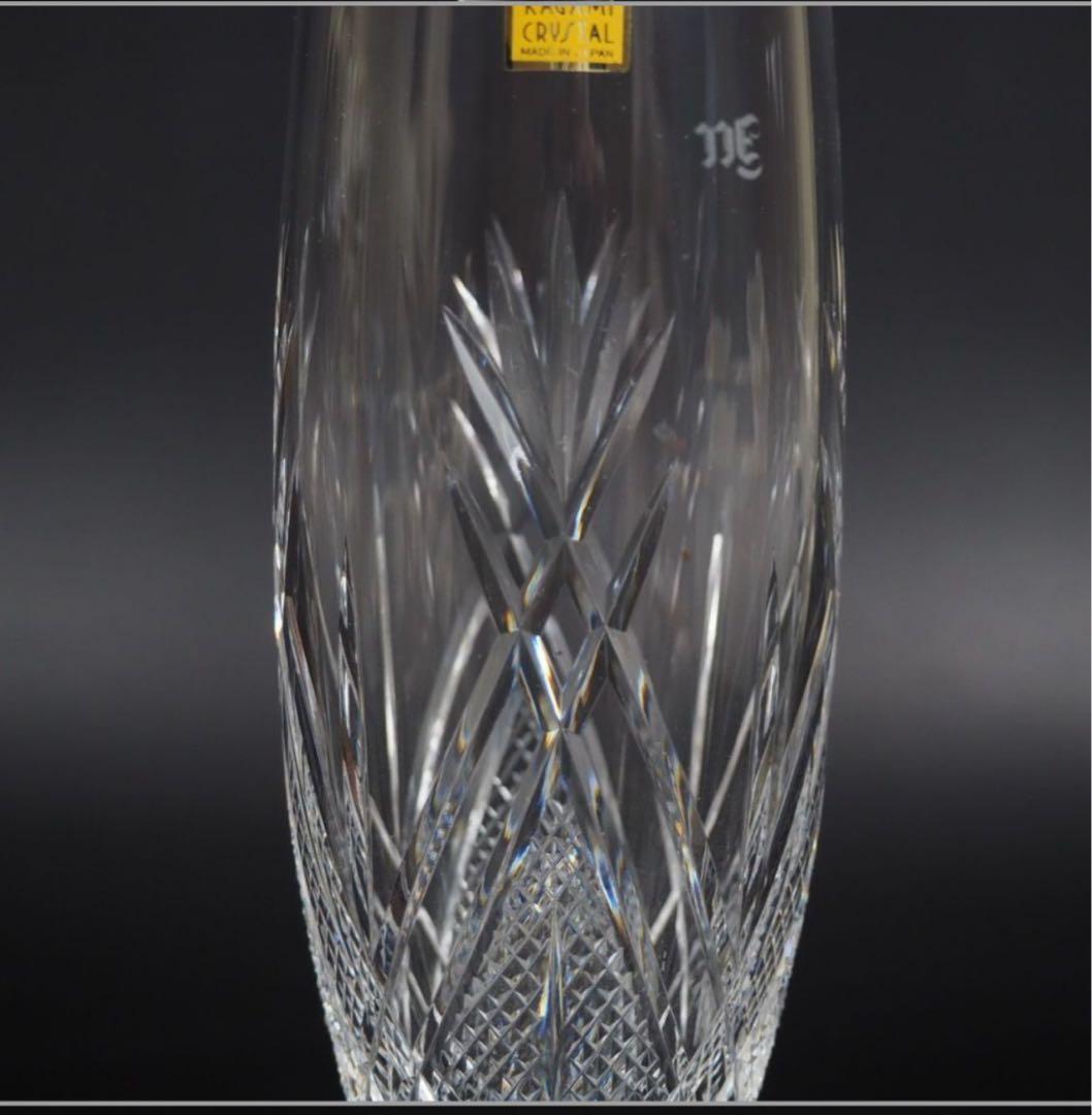 送料無料 カガミクリスタル 江戸切子ワイングラス3P 箱あり 酒器