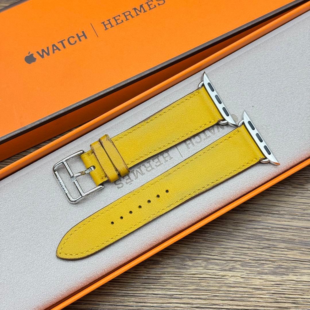 2506 Apple Watch エルメスイエロージョーヌ黄色レザー