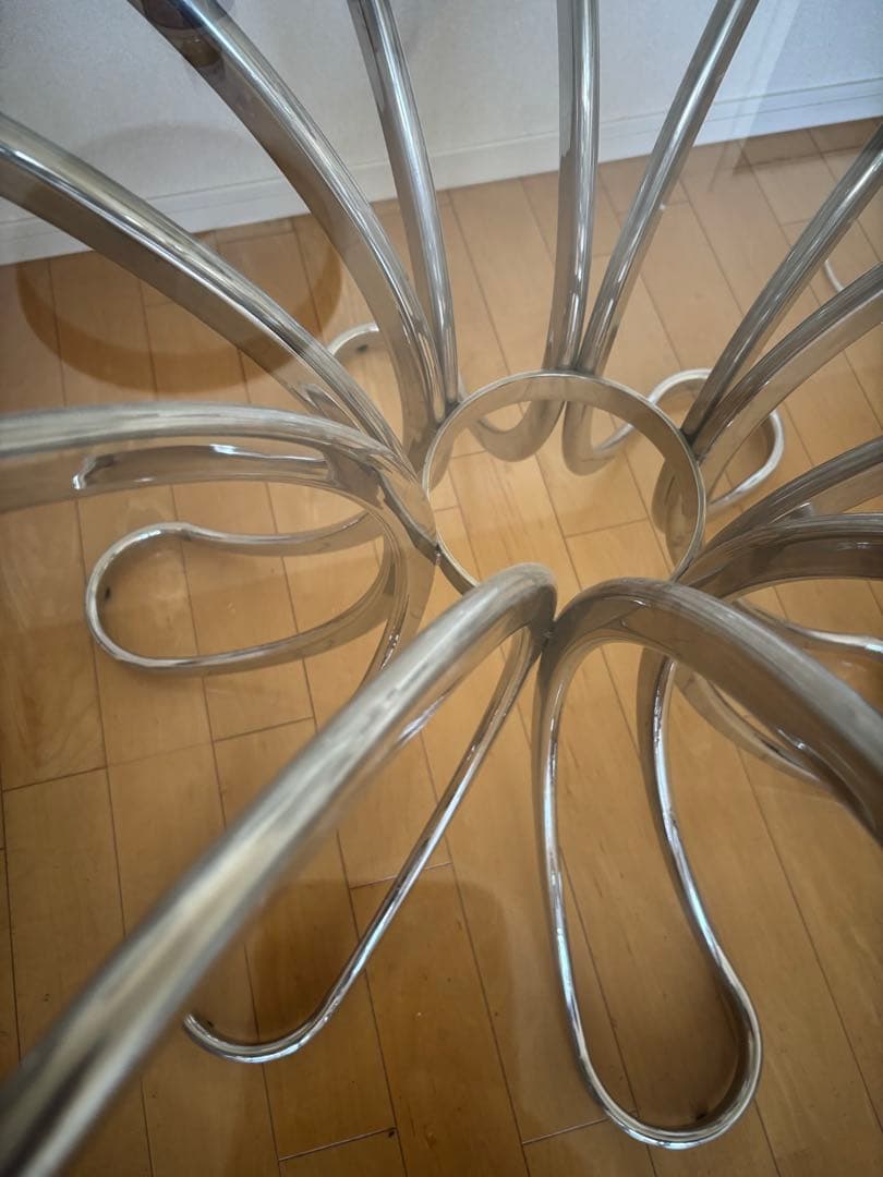 ダイニングテーブル/ガラステーブル/丸テーブル/おしゃれテーブル