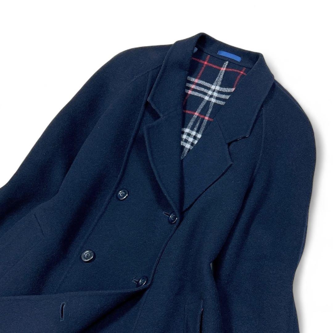 美品 BURBERRYS ダブル チェスターコート ノバチェック ウール ダブル