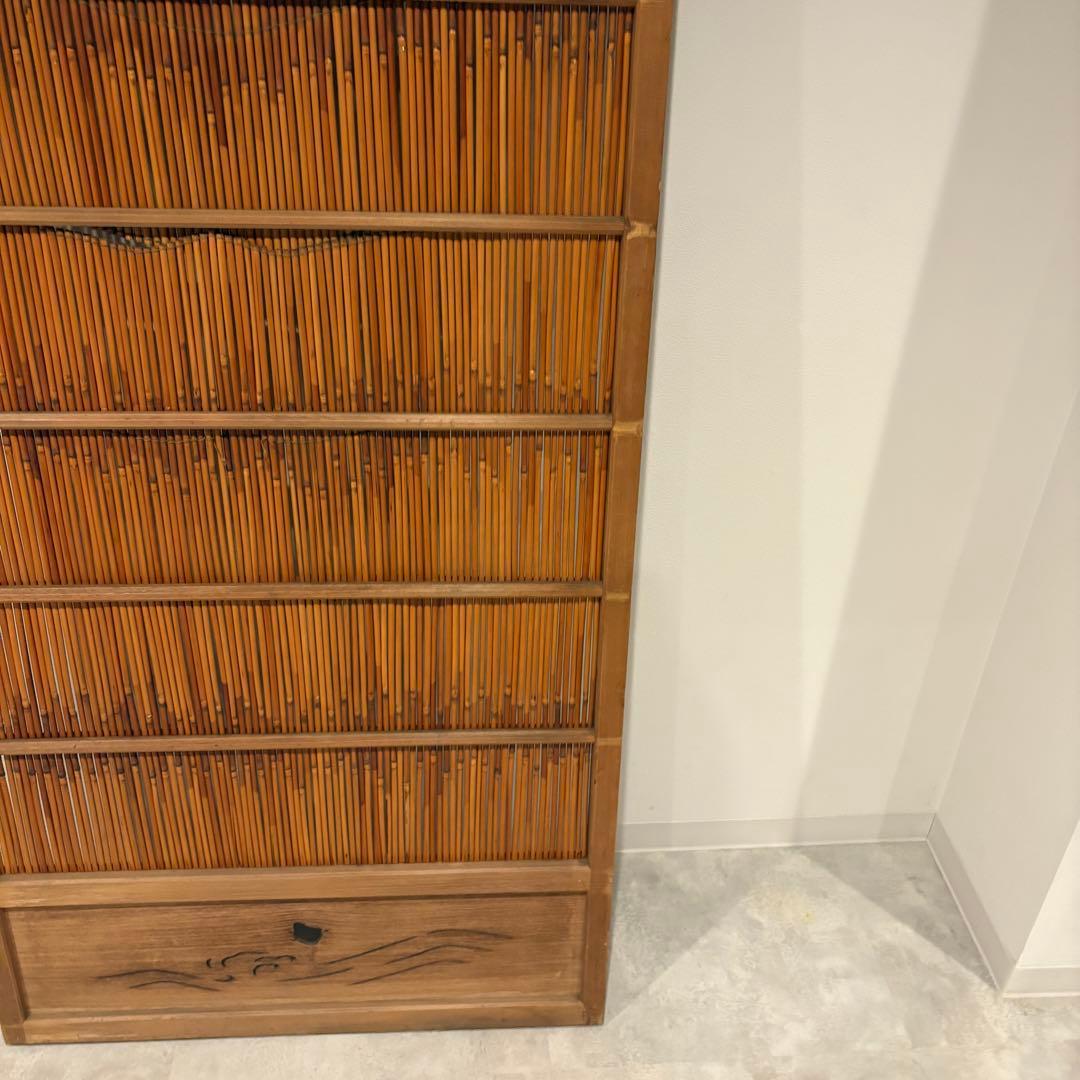 古い建具 1枚 簾戸 すど 葦戸よしど 夏障子 御簾戸