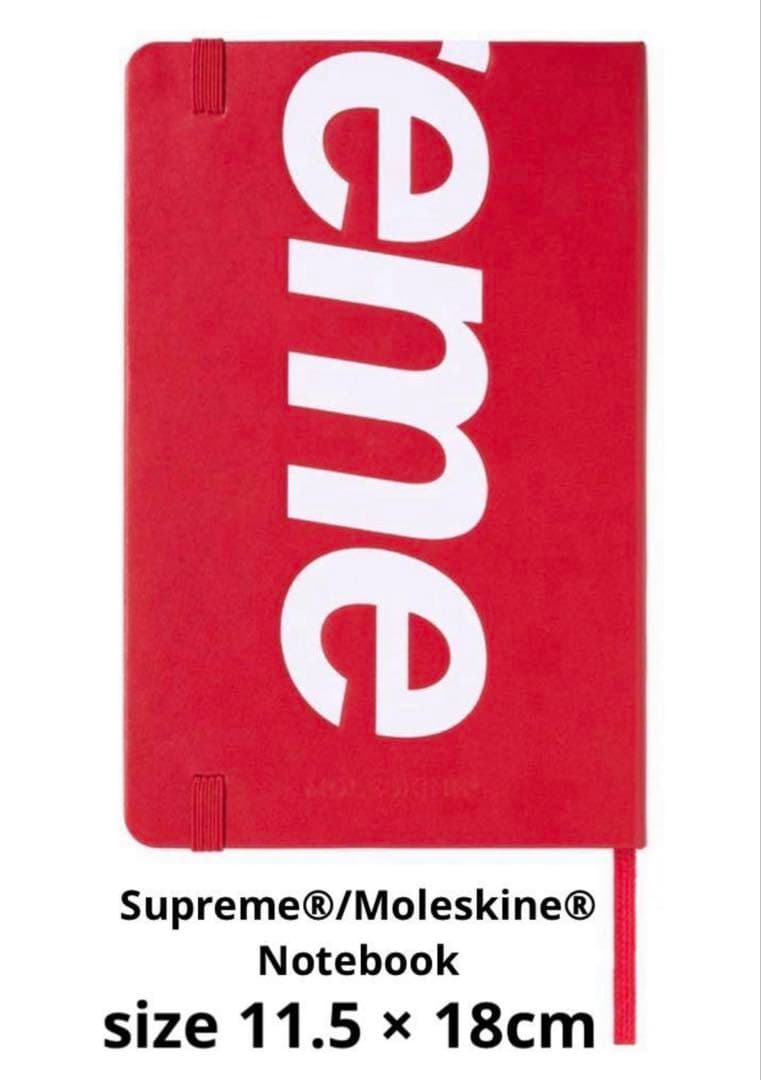 希少】シュプリーム×モレスキン ノート 手帳 ×ステッカー 2枚付