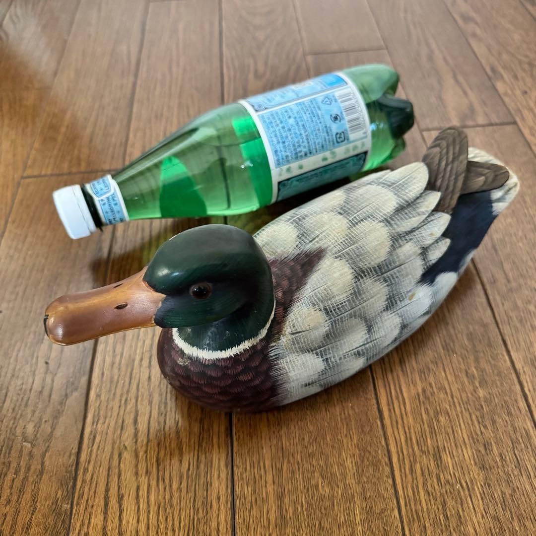 マガモ カモ デコイ 彫刻 オブジェ 飾り物 置物 木彫り - メルカリ