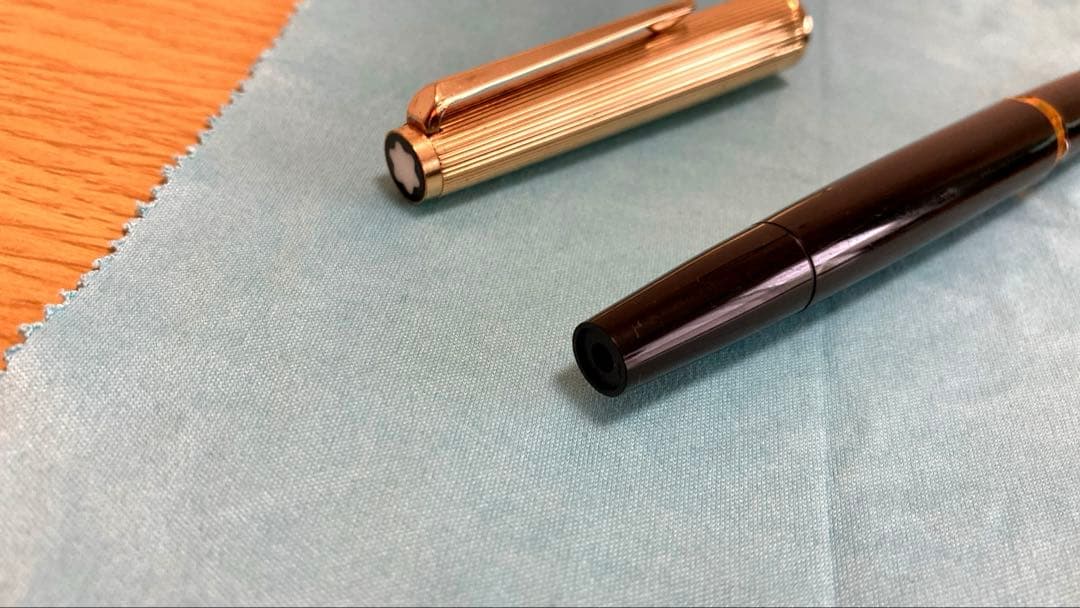 1/27終了 モンブラン124 万年筆 18金ペン先EF(海外極細)相当 吸入式