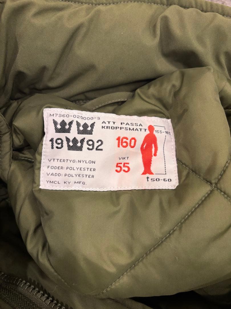 スウェーデン軍　M90コート　コールドウェザーパーカー　美品