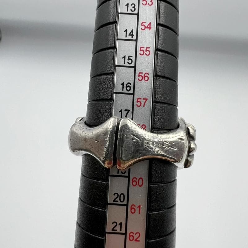 A&G リング フローラル 9ボール 刻印あり シルバー 925 18号