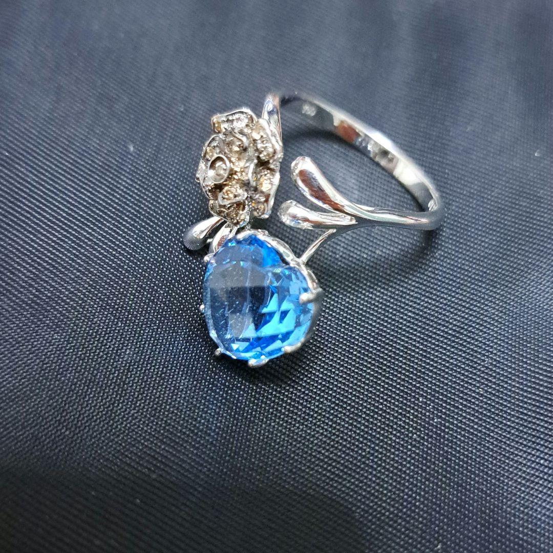 ハートブルートパーズk18wgリング