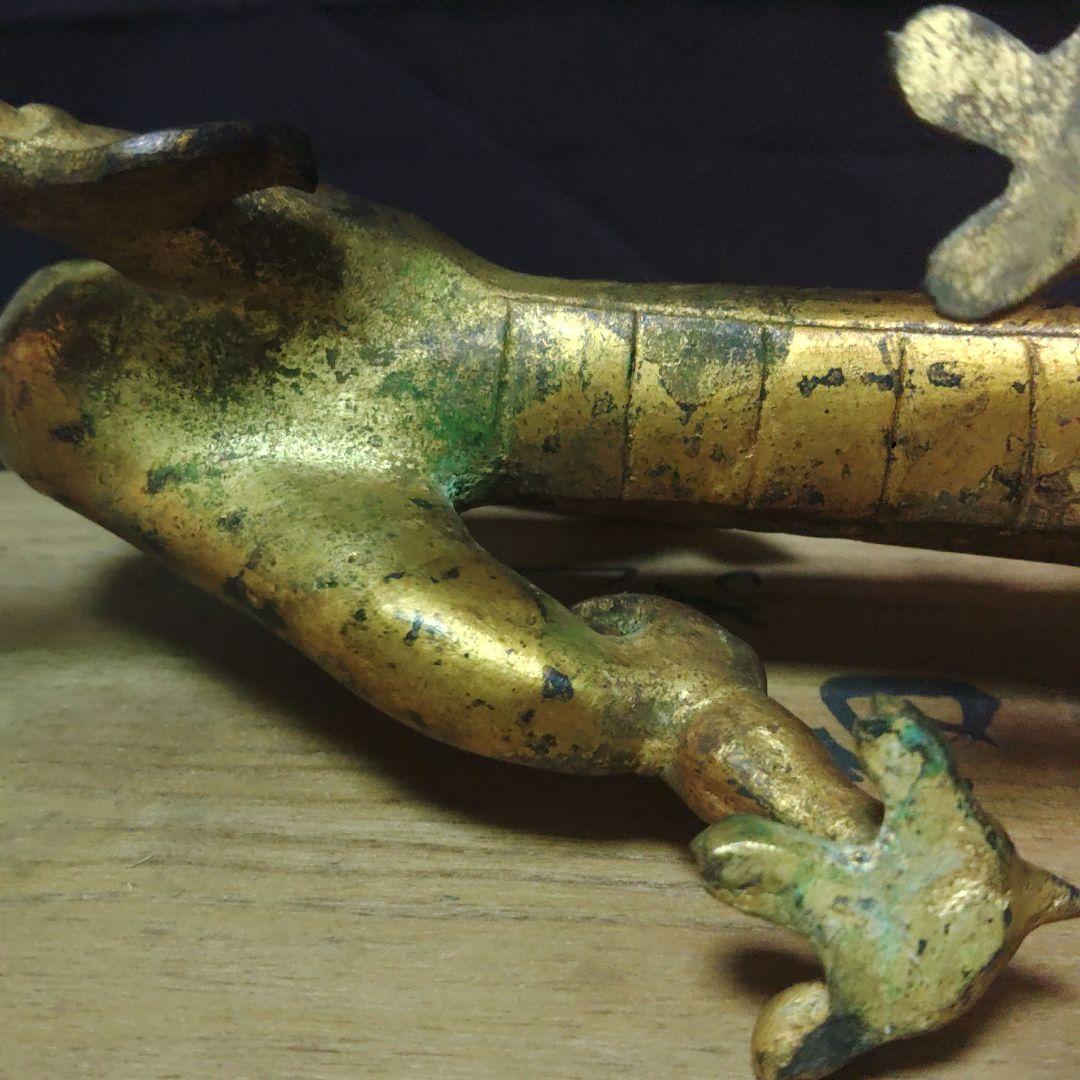 ケンサク様専用 龍 治一作 銅製 置物 ブロンズ 高岡銅器 全長約37cmウ20